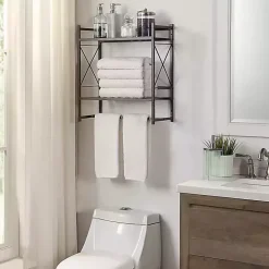 Hot Kirklands Home Bronze 2-Tier Utility Shelf Brown