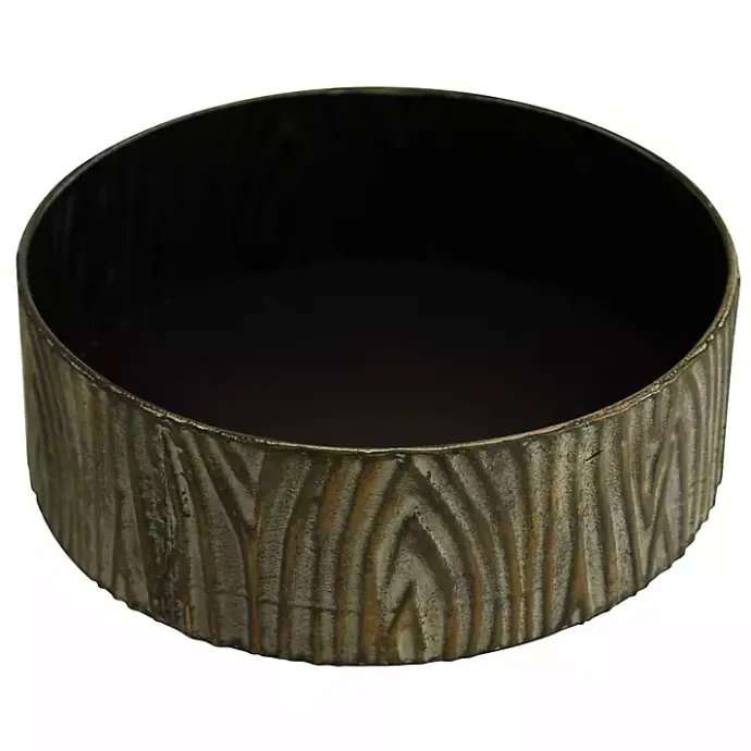 Best Kirklands Home Bronze Tree Bark Round Metal Boxes, Set of 2 Brown