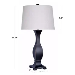 Discount Kirklands Home Bronzed Hourglass 2-pc. Table Lamp Set White