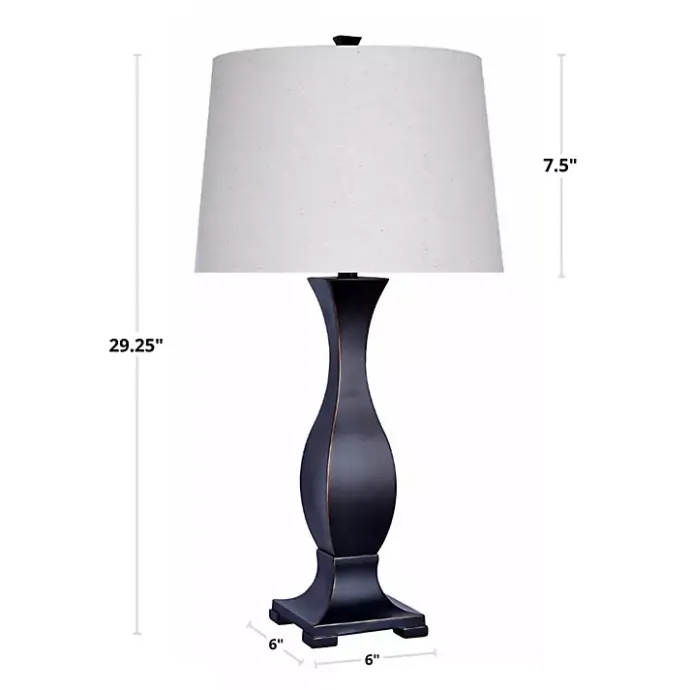 Discount Kirklands Home Bronzed Hourglass 2-pc. Table Lamp Set White