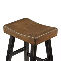 Online Kirklands Home & Black Wood Bar Stools, Set of 2 Brown