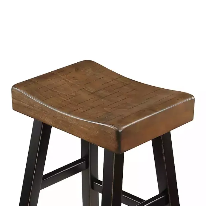 Online Kirklands Home & Black Wood Bar Stools, Set of 2 Brown