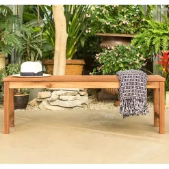 Online Kirklands Home Acacia Wood Outdoor Bench Brown