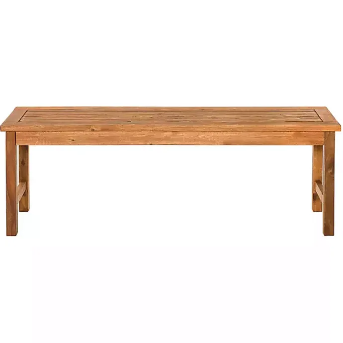 Online Kirklands Home Acacia Wood Outdoor Bench Brown