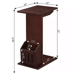 Clearance Kirklands Home Accent Table with Magazine Holder Brown