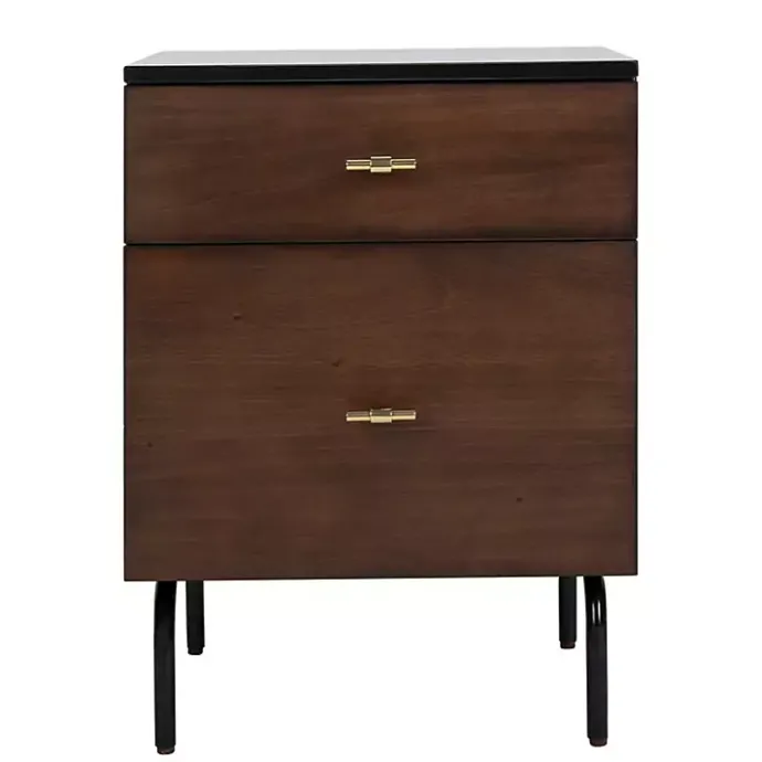Sale Kirklands Home and Black 2-Drawer Nightstand Brown