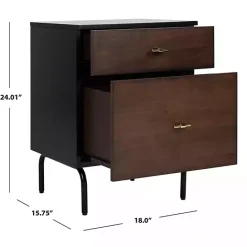 Sale Kirklands Home and Black 2-Drawer Nightstand Brown