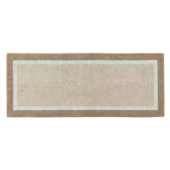 Sale Kirklands Home Brown and Blue Border Cotton Bath Runner
