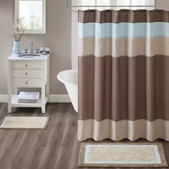 Sale Kirklands Home Brown and Blue Border Cotton Bath Runner