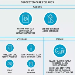 Sale Kirklands Home Brown and Blue Border Cotton Bath Runner