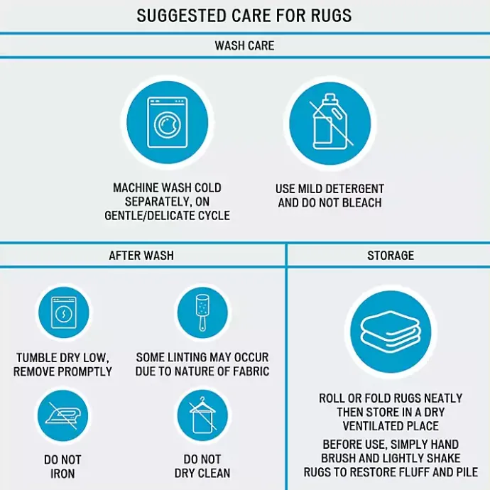 Sale Kirklands Home Brown and Blue Border Cotton Bath Runner