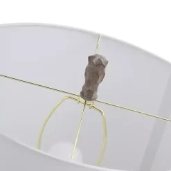 Discount Kirklands Home Brown and Gold Gourd Table Lamp White