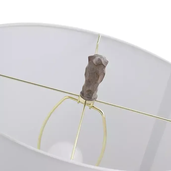 Discount Kirklands Home Brown and Gold Gourd Table Lamp White