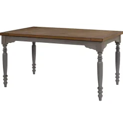 Outlet Kirklands Home Brown and Gray Traditional Wood Dining Table