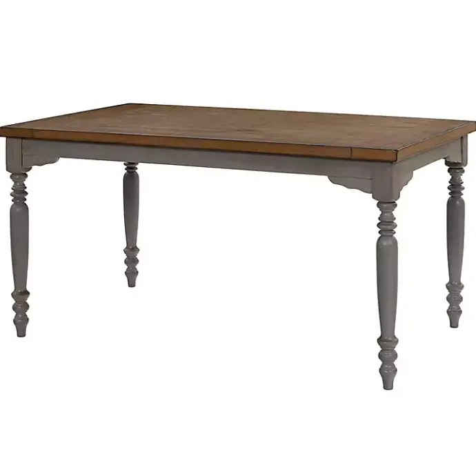 Outlet Kirklands Home Brown and Gray Traditional Wood Dining Table