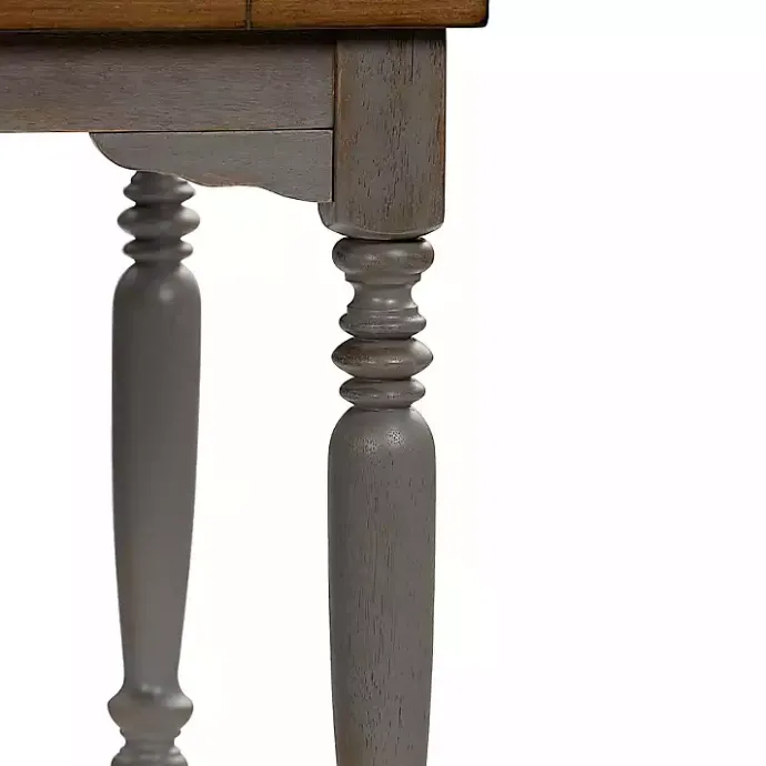 Outlet Kirklands Home Brown and Gray Traditional Wood Dining Table