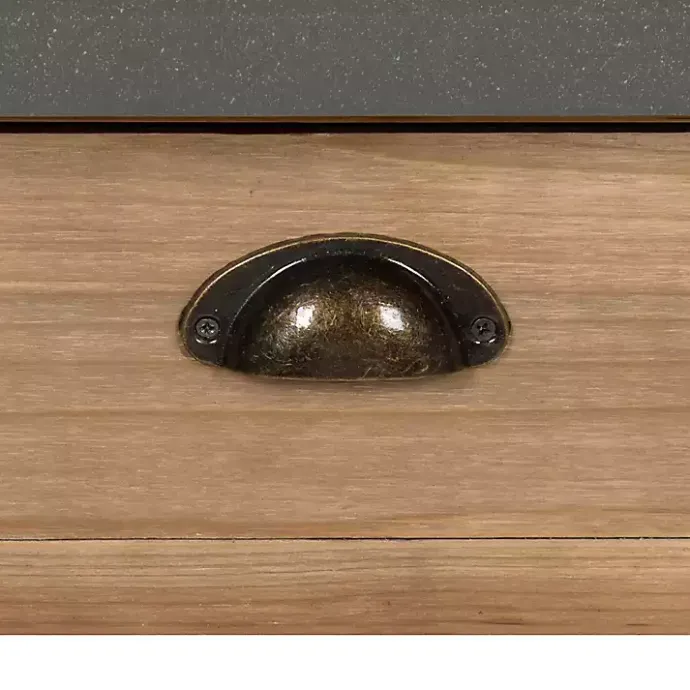 Sale Kirklands Home Brown and Gray Wood 2-Drawer Console Table