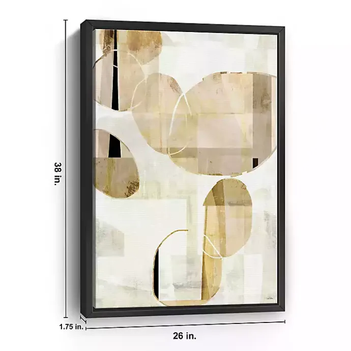Best Kirklands Home Brown and Tan Shapes Framed Canvas Art Print