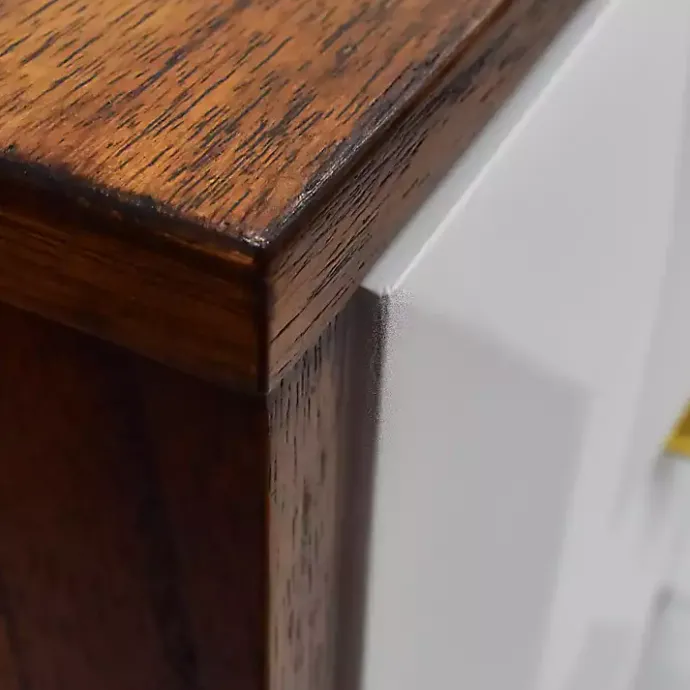 Outlet Kirklands Home Brown and White Wood 2-Drawer Nightstand