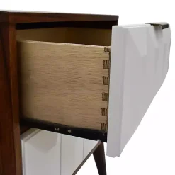 Outlet Kirklands Home Brown and White Wood 2-Drawer Nightstand