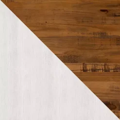 Kirklands Home Brown and Whitewashed Wood 3-Drawer Media Cabinet