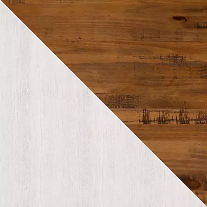 Kirklands Home Brown and Whitewashed Wood 3-Drawer Media Cabinet