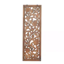 Outlet Kirklands Home Botanical Wood Panel Wall Plaque Brown