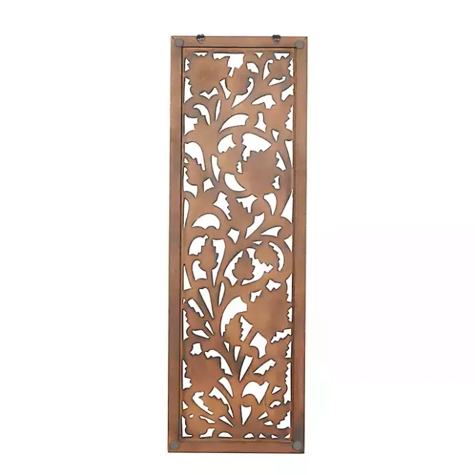 Outlet Kirklands Home Botanical Wood Panel Wall Plaque Brown