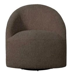 Best Kirklands Home Boucle Barrel Swivel Accent Chair Brown