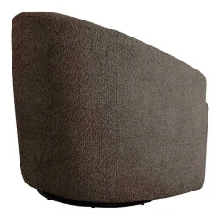 Best Kirklands Home Boucle Barrel Swivel Accent Chair Brown