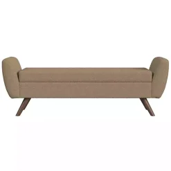 Sale Kirklands Home Boucle Modern Storage Bench Brown