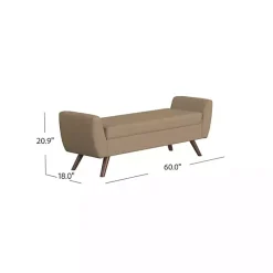 Sale Kirklands Home Boucle Modern Storage Bench Brown
