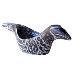 Kirklands Home Carved Bird Wood Bowl Brown