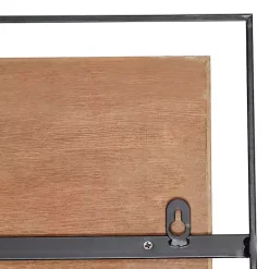 New Kirklands Home Chevron Wood Wall Plaques, Set of 2 Brown