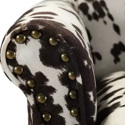 Clearance Kirklands Home Brown Cow Print Upholstered Accent Chair