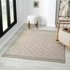 Best Kirklands Home Diamond Lattice Indoor/Outdoor Rug, 5x7 Brown