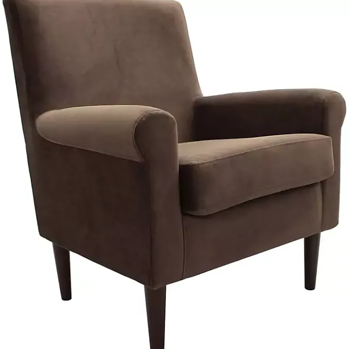 Best Kirklands Home Ellen Rolled Arms Accent Chair Brown