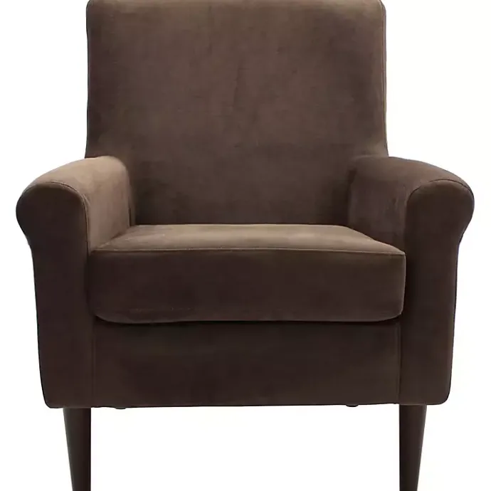 Best Kirklands Home Ellen Rolled Arms Accent Chair Brown