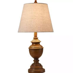Clearance Kirklands Home Brown Farmhouse Accent Table Lamp Tan