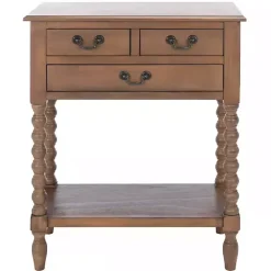 Discount Kirklands Home Farmhouse 3-Drawer Console Table Brown