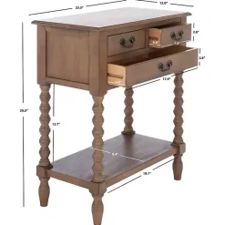 Discount Kirklands Home Farmhouse 3-Drawer Console Table Brown
