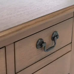 Discount Kirklands Home Farmhouse 3-Drawer Console Table Brown