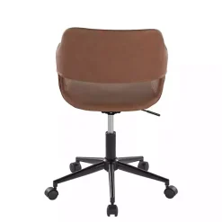 Clearance Kirklands Home Faux Leather & Black Marshall Office Chair Brown