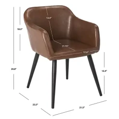 Hot Kirklands Home Faux Leather Adalena Accent Chair Brown