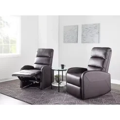 Clearance Kirklands Home Faux Leather Dormi Recliner Brown