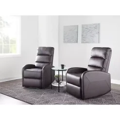Clearance Kirklands Home Faux Leather Dormi Recliner Brown