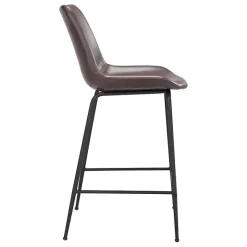 Discount Kirklands Home Faux Leather Highback Counter Stool Brown