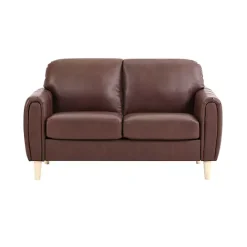 Hot Kirklands Home Faux Leather Lyon Loveseat Brown