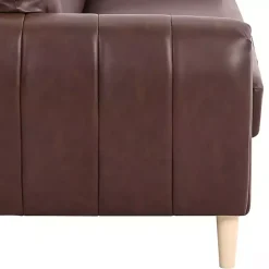 Hot Kirklands Home Faux Leather Lyon Loveseat Brown