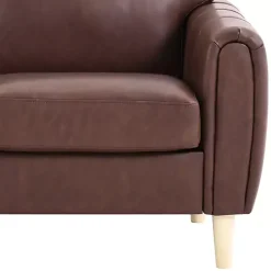 Hot Kirklands Home Faux Leather Lyon Loveseat Brown